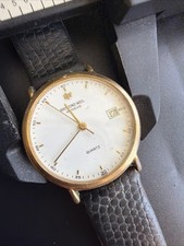 BO13 Vintage 31mm Gold Plate Raymond Weil Quartz Watch For Repair Restoration**