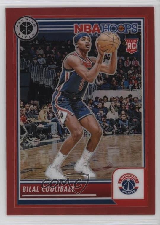 2023 NBA Hoops Premium Stock Red Prizm /275 Bilal Coulibaly #175 Rookie RC 15j1