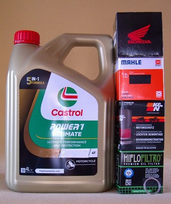 Castrol Power 1 Ultimate 10W50 Öl + Ölfilter HONDA CBR1100XX SuperBlackbird SC35