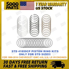 STD Piston Ring Set For 1999-2016 Chevrolet GMC 4.8L 5.3L LS Engines 41859CP