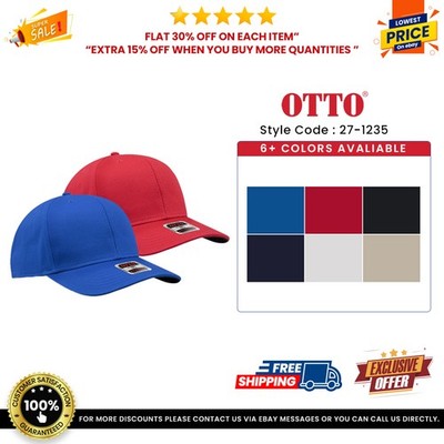 OTTO CAP 6 Panel Mid Profile Baseball Cap - 27-1235