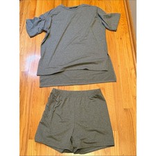 Women's Small Heather Gray 2 Piece Lounge Tee  Shorts Set