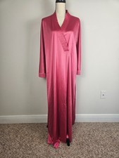 Vintage 1960's Vanity Fair Women's Pink Robe Size M Medium