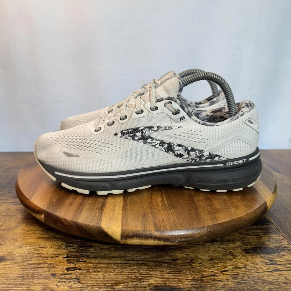 Brooks Ghost 15 Shoes Womens Size 8 Gray Black Running Sneakers Cushion - Image 3 of 4