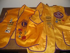 1970-2000 Lions Club  vest pin patches lakeport kelseyville Clearlake Big Valley