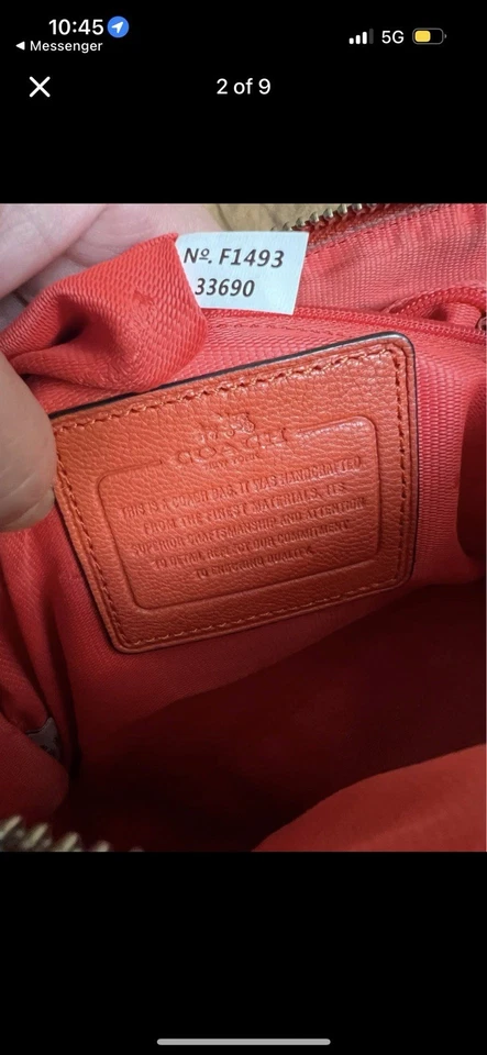 Coach Rhyder Leather Coral Satchel/Shoulder bag - Image 3 of 4