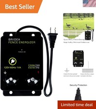 Reliable 2-Mile Electric Fence Energizer for Domestic Animal Safety - 0.1 Joule