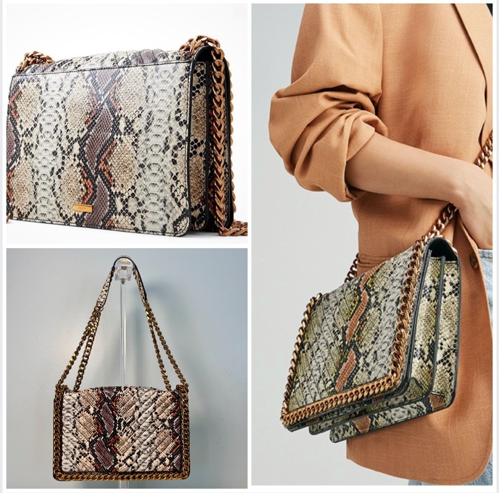 ALDO Greenwald Python Snakeskin Print Crossbody B… - image 1