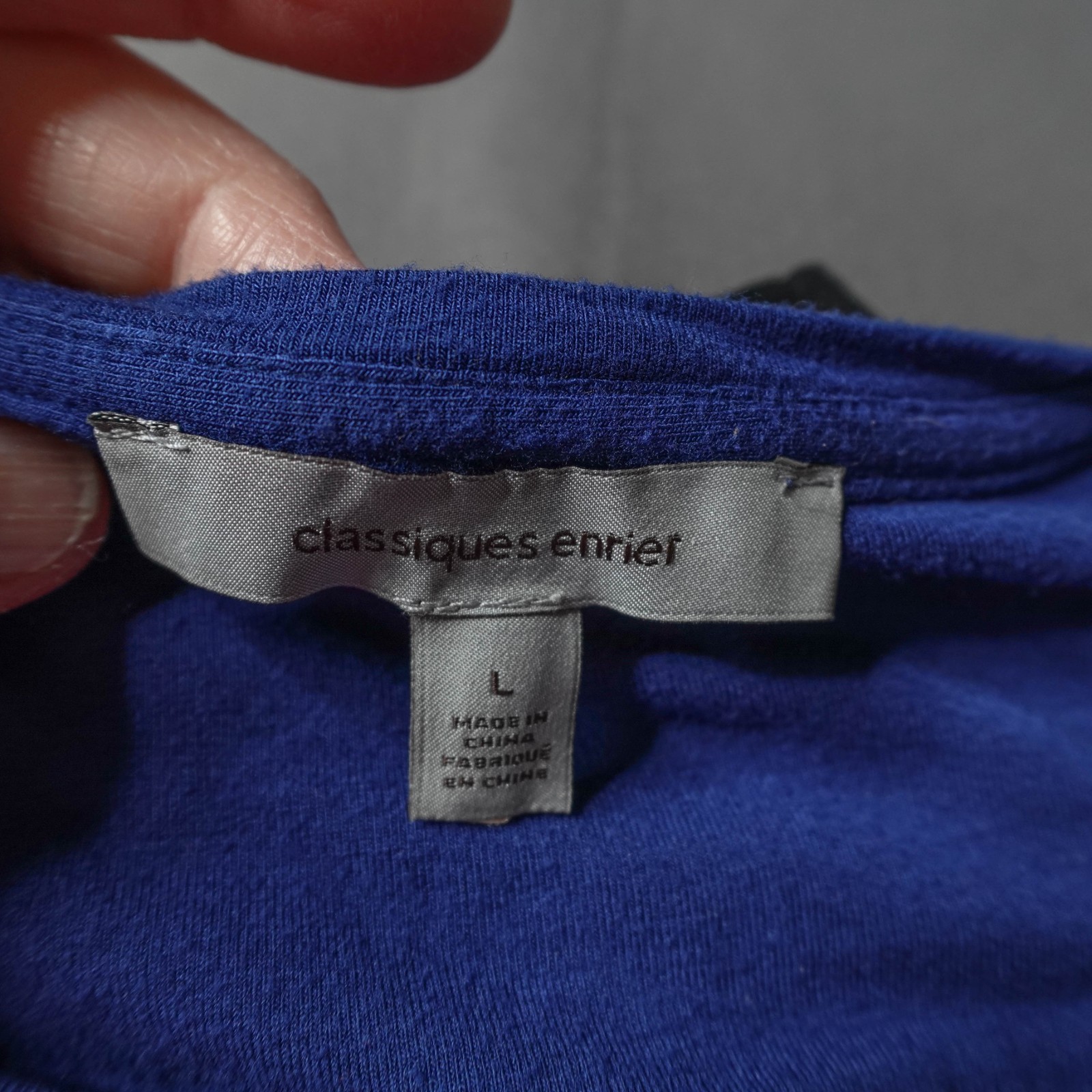 Womens Top Large Blue Black Flowy Sheer Back Soft Girl Romantic Effortless