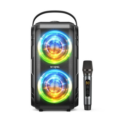 W-KING 80W Bluetooth Speaker with Wireless Microphone, Portable Lou... Fast Ship