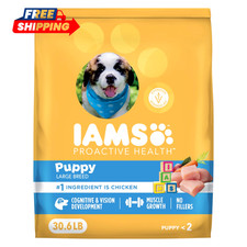 IAMS Proactive Health Large Breed Puppy Dry Dog Food Chicken 30.6 lb Bag