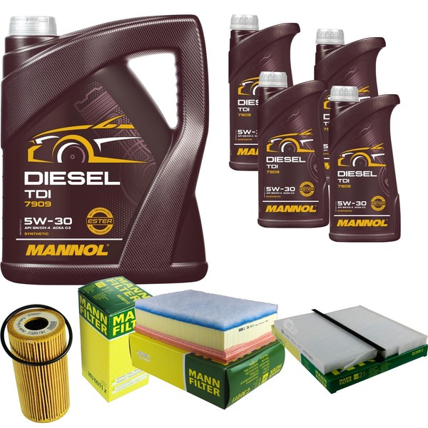 Mann Inspektionspaket 9L Mannol Diesel TDI 5W-30 FüR Opel Movano B Kasten-image