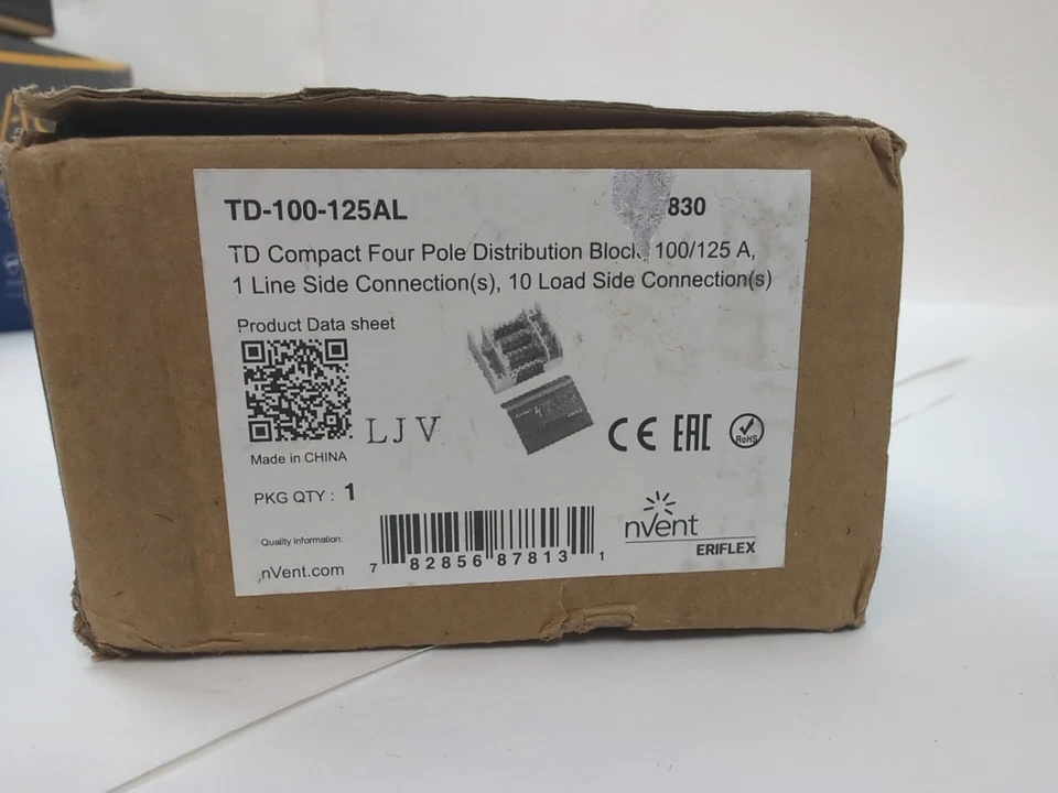 Nvent 563830 TD100/125AL ERIFLEX Power Distribution Block Four Pole 100/125A NEW - Image 4 of 4