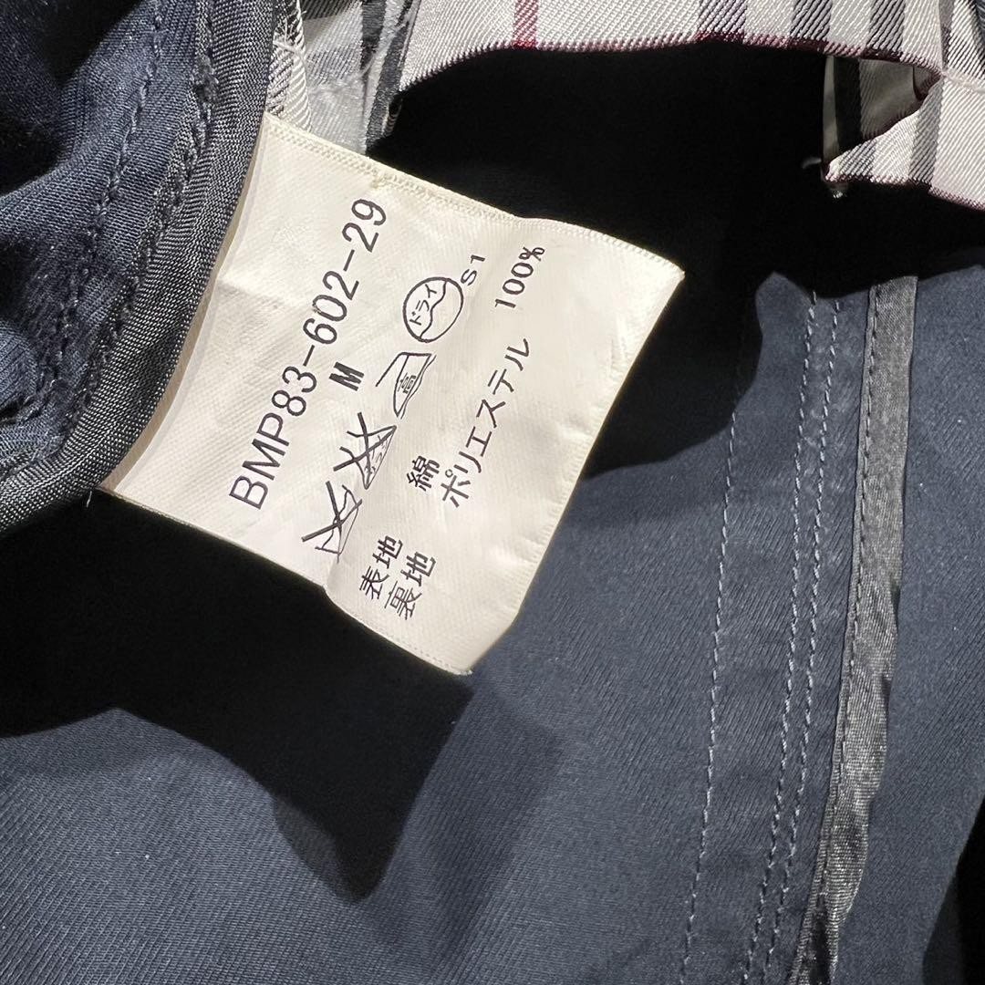 Burberry Black Label Short Trench Coat Nova Check Pattern Navy Size M For Men thumbnail 5