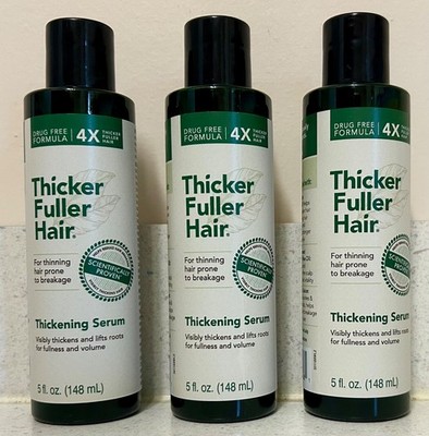 3 Thicker Fuller Hair Thickening Serum - Thinning Hair Treatment 5 fl.oz