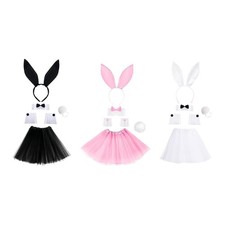 Bunny Costume Set Cuffs Lovely for Women for Role Playing Festival Halloween
