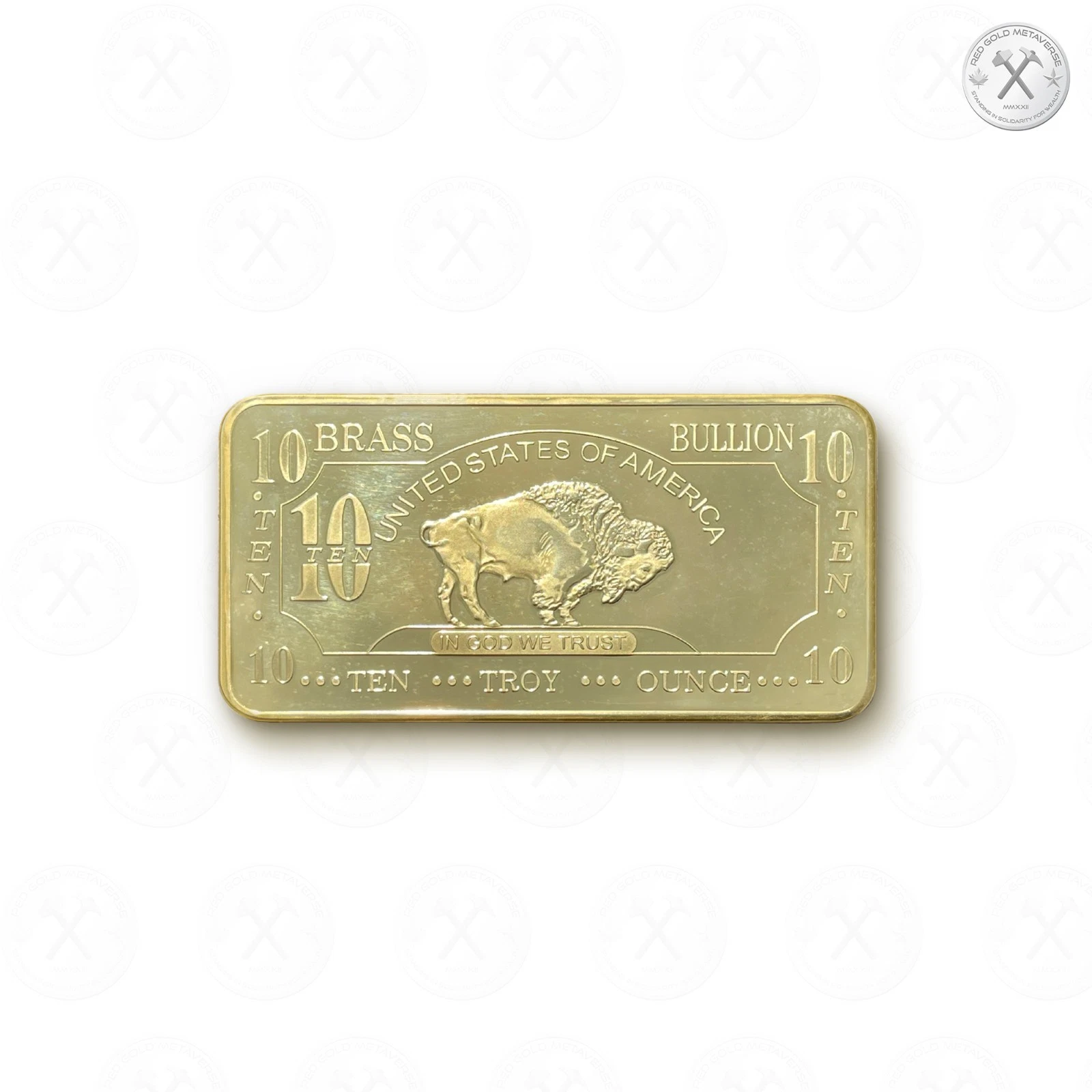 10 oz Brass Bar - American Buffalo CMC Mint - 10 Troy ounces (311 g) Fine  Brass | eBay