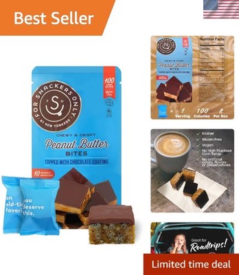 Peanut Butter Bites Topped with Chocolate Coating - Gluten Free -  Friendly -...