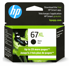 HP 67XL Genuine/Original Black Inkjet Ink Cartridge, Compatible For HP