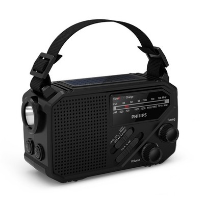 Philips TAR1609/00 Mobiles Radio SOS Akku Lampe UKW Schwarz