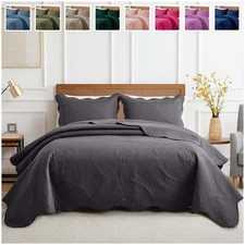 Light Weight Bedspread Quilt Bedding Set Luxury Floral Coverlet Twin Queen King