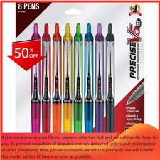 Pilot 8pk Precise V5 RT Rollerball Pens Extra Fine Point 0.5mm Assorted Ink