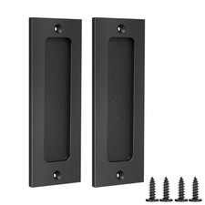 Sliding Barn Door Handle Set 6 Inch Finger Flush Pulls for Closet Pocket