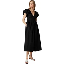 J. Crew Collection Cecily dress in cotton poplin Size 10 Black