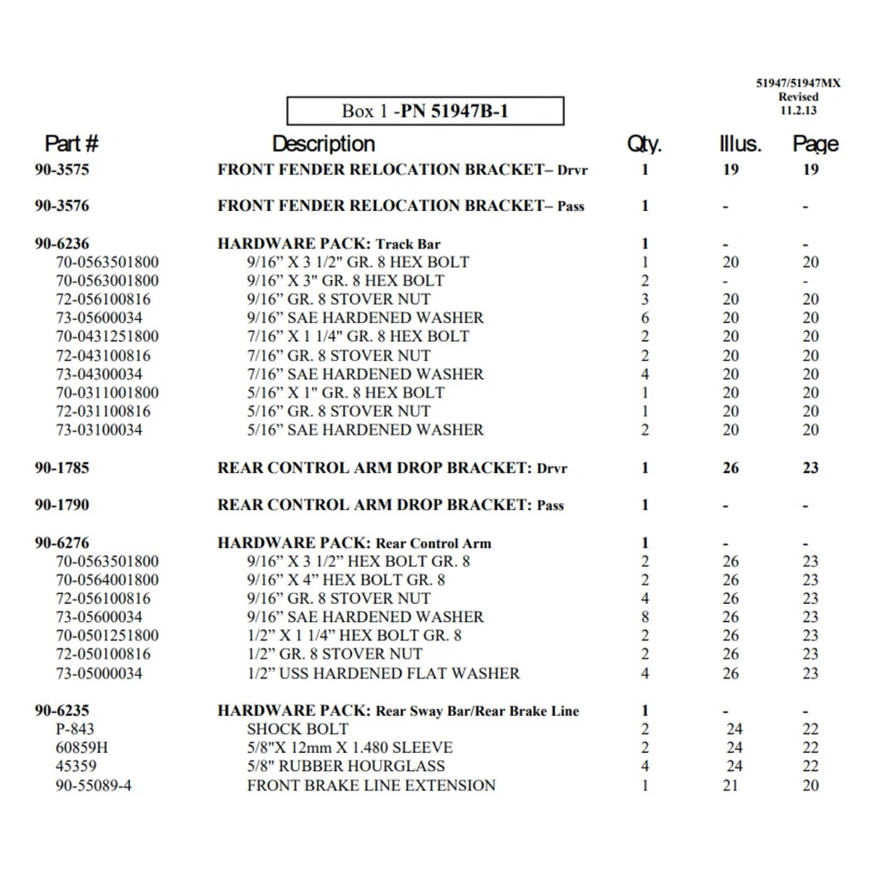 "Caja Pro Comp 51947B-1 1 para elevación de 6"" Suburban Tahoe Yukon 1500 2007-2013 4x4 2x2" Foto 4 de 4