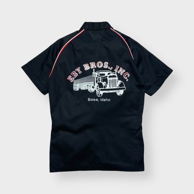 Vtg 70s Hilton Eby Bros. Trucking Bowling Shirt, Boise Idaho Diane Rockabilly M