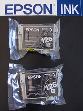 Lot of 2 GENUINE Epson 126 Black High Yield Ink Cartridges T1261 T126120-D2