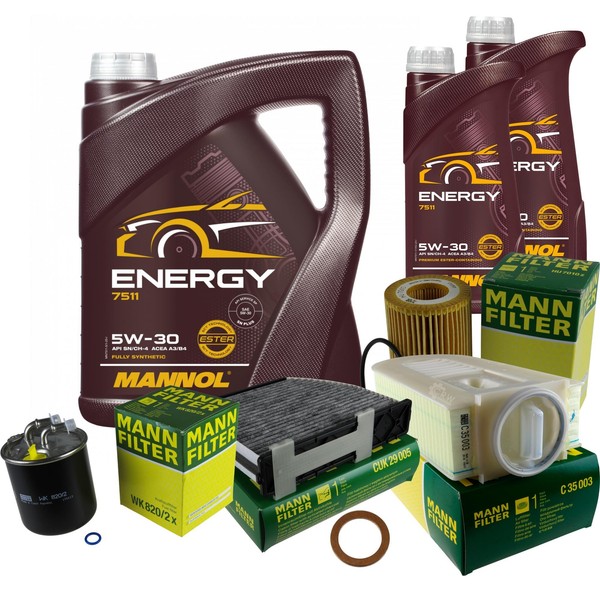 Inspektionspaket 7L Energy 5W-30 FüR Mercedes Glk-Klasse X204 220 Cdi 4Matic 250-image