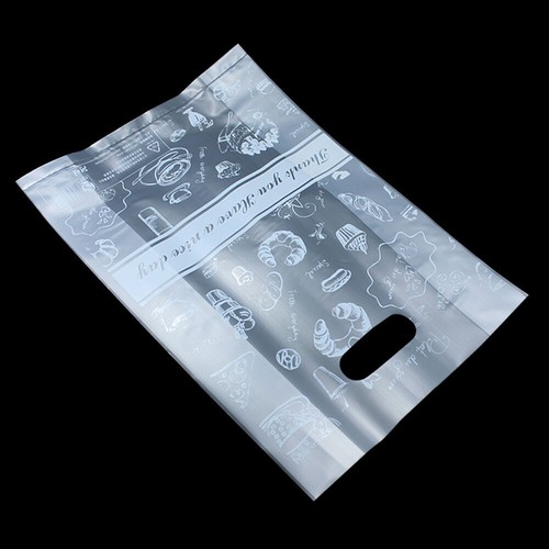 Sacchetti Plastica Trasparente Confezione Torte Pane Shopping Pouch con Manico Fornitura Panificio - Foto 6 di 7