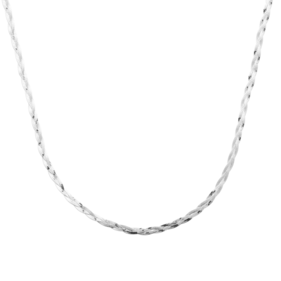 Collier Ras De Cou En Argent Massif 925/1000 (sterling) - Poids 14g - Vintage Italie - Occasion