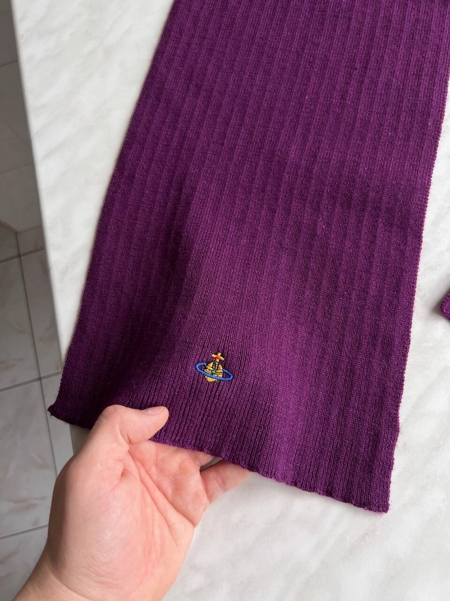 Vintage VIVIENNE WESTWOOD Wool Scarf Made In Italy Crown Logo