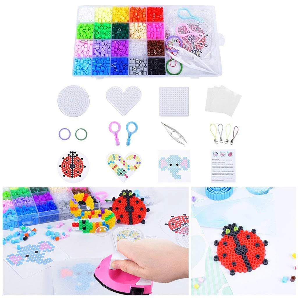 Hama Beads DIY Art Craft with Board Fuse Beads Kit Melty Fusion