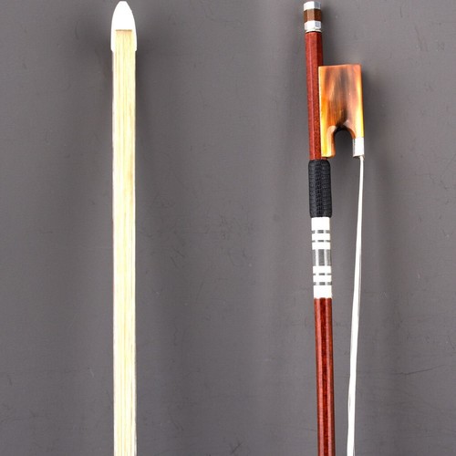 Pro Master Pernambuco Skin Carbon Fiber Violin Bow 4/4 Red OX No eye Silver Fast - Picture 12 of 12
