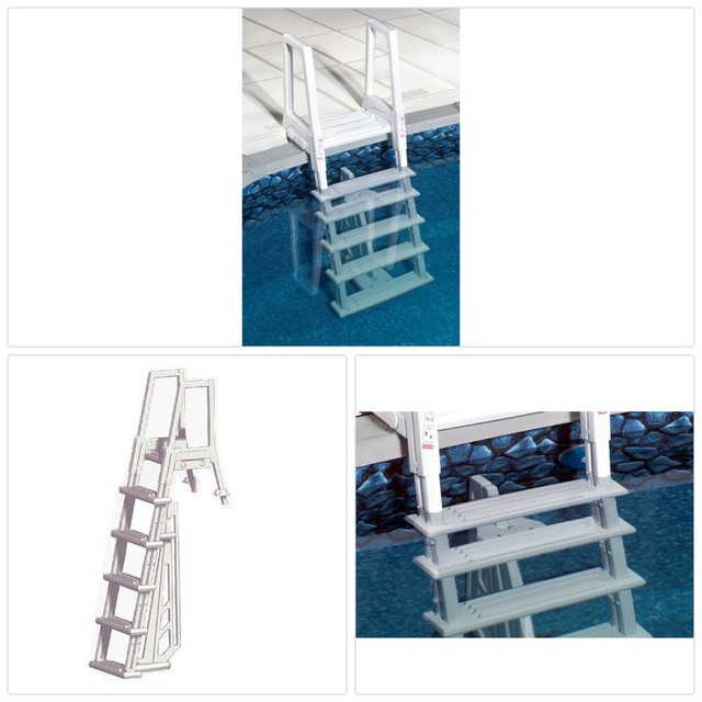Blue Wave Heavy Duty In Pool White Ladder For Above Ground Pools Blue Wave Ne1175 Heavy Duty In Pool Ladder White Free