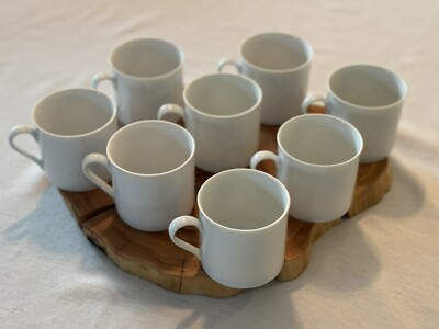 Set Of 7 Dansk Tapestries Winter White Jack Lenor Larsen Small Cups Mugs Japan