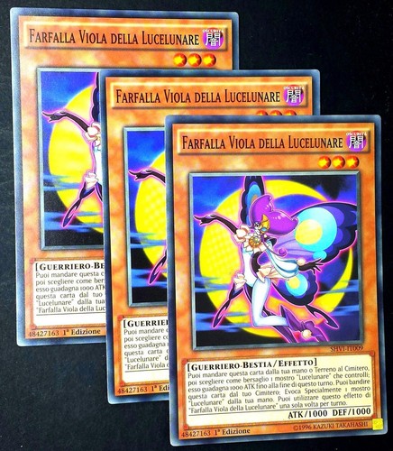 Set 3 Karten: VIOLETTER SCHMETTERLING DES LUCELUNARE auf Italienisch SHVI-IT009 YUGIOH