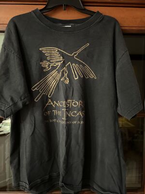Vintage Aztec Ancestors Of Incas Men's XL T-Shirt USA Royal Avalon Tag