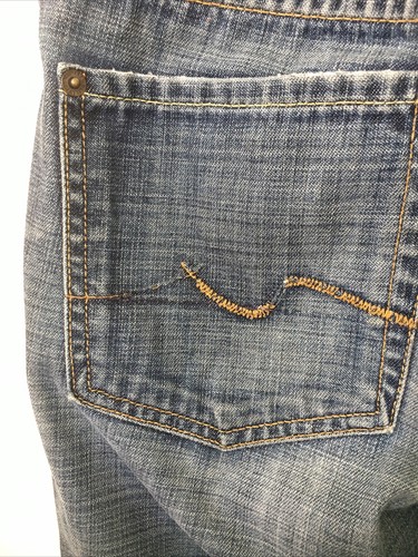 7 For All Mankind Womans Jeans Boot Cut Distressed Knee Patch Size 29/30 - Picture 7 of 12