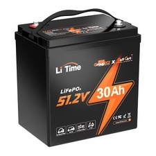 LiTime 48V 30Ah GC2 Lithium Battery 60A BMS Max.8P For 2kW Golf Cart Lawn Mower