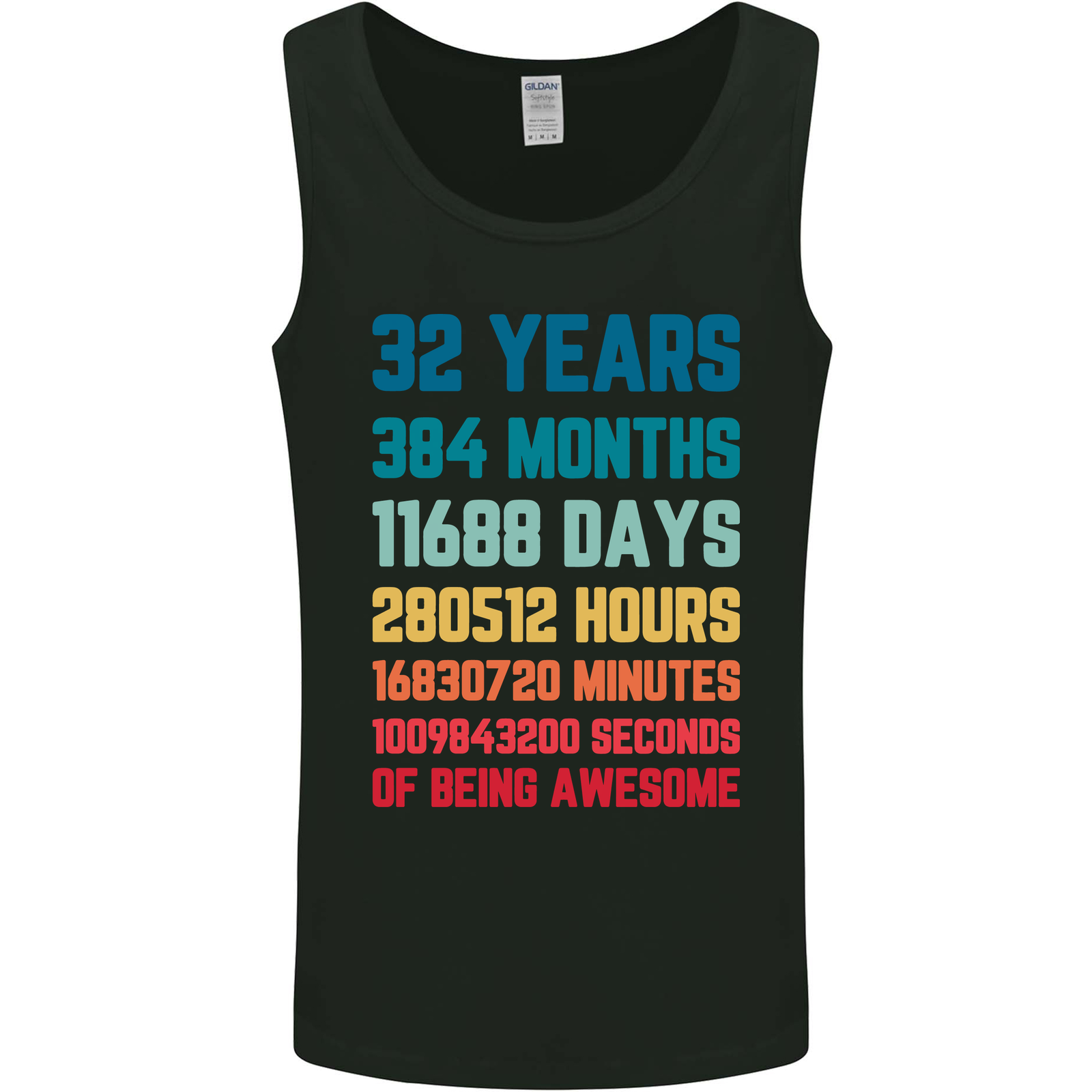32nd Birthday 32 Year Old Mens Vest Tank Top