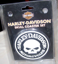 Harley-Davidson® Rubber Willie-G Skull Drink 4" Coaster Set of 4 HDL-18522