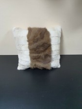 Image of Handmade Fur pillow made from mink fur and marten fur, marten fur pillow, real f