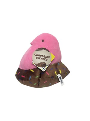 Peeps Chocolate Scented Easter Plush Pink Chick Stuffed Animal 7  New NWT