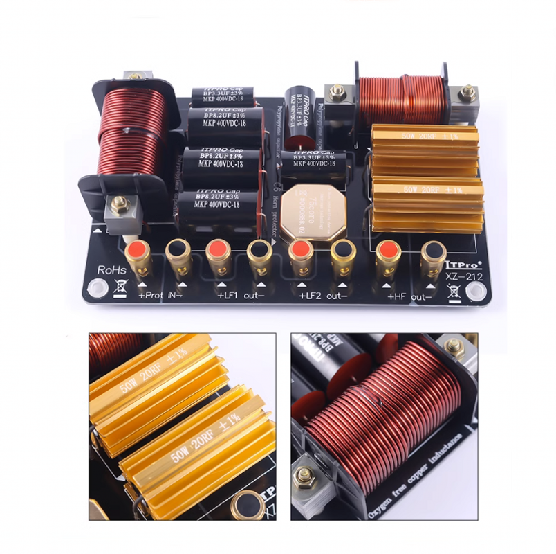 Yammee High Performances 1000W Speaker Frequency Divider 2-Way Crossover for DIY Stage Speaker Systems Tone Adjustable PA-281
