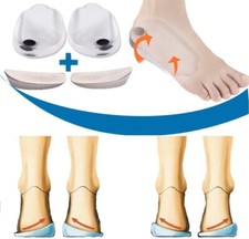 Plantillas Ortopedicas Inserciones De Talon Zapato Elevador Cuna Rodilla Silicon