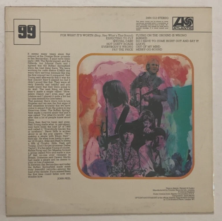 Buffalo Springfield Expecting Fly England 99 Atlantic Import 2464-012 LP Records - Image 3 of 4